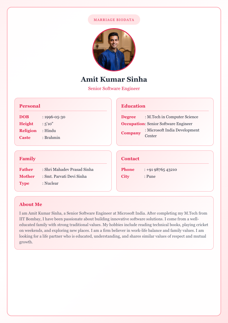 Floral Grace - Marriage Biodata Template Design