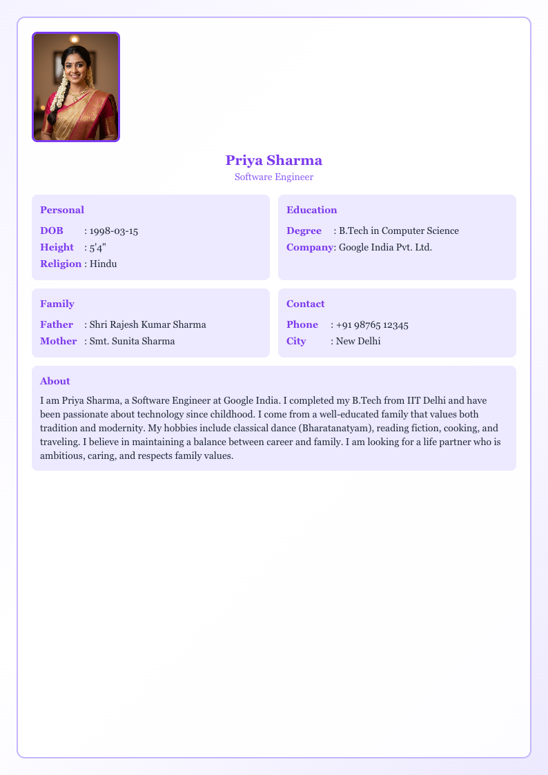 Lavender Dream - Marriage Biodata Template Design