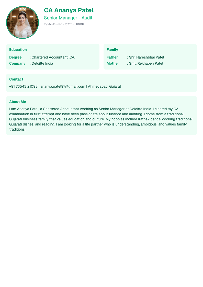 Big Header - Marriage Biodata Template Design