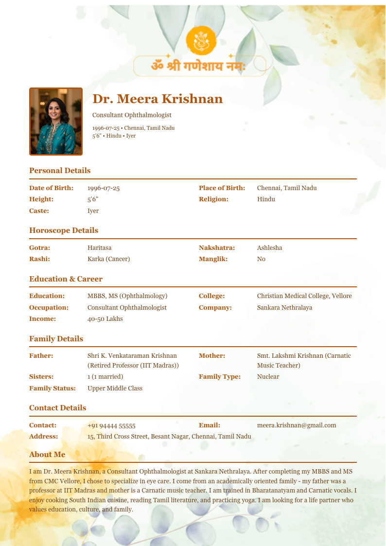 Floral Garden - Marriage Biodata Template Design