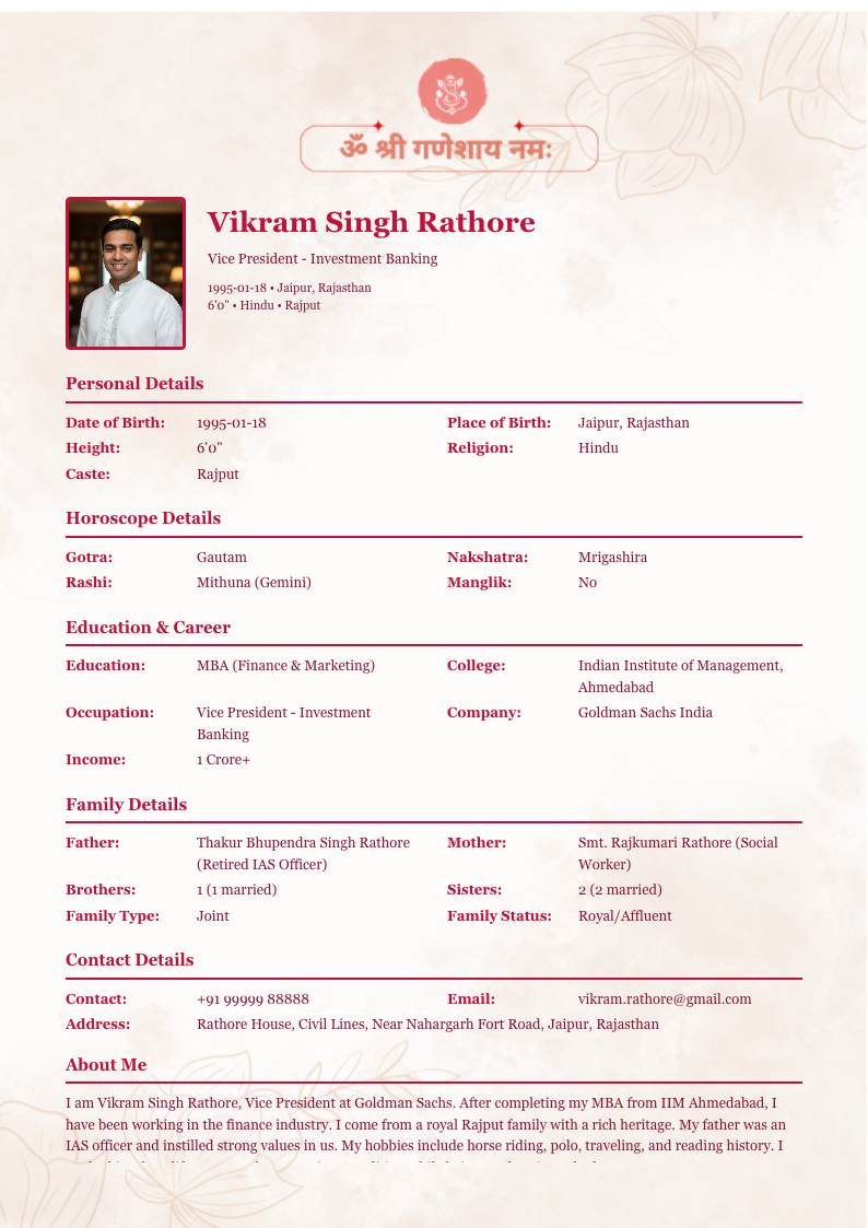Rose Soft - Marriage Biodata Template Design