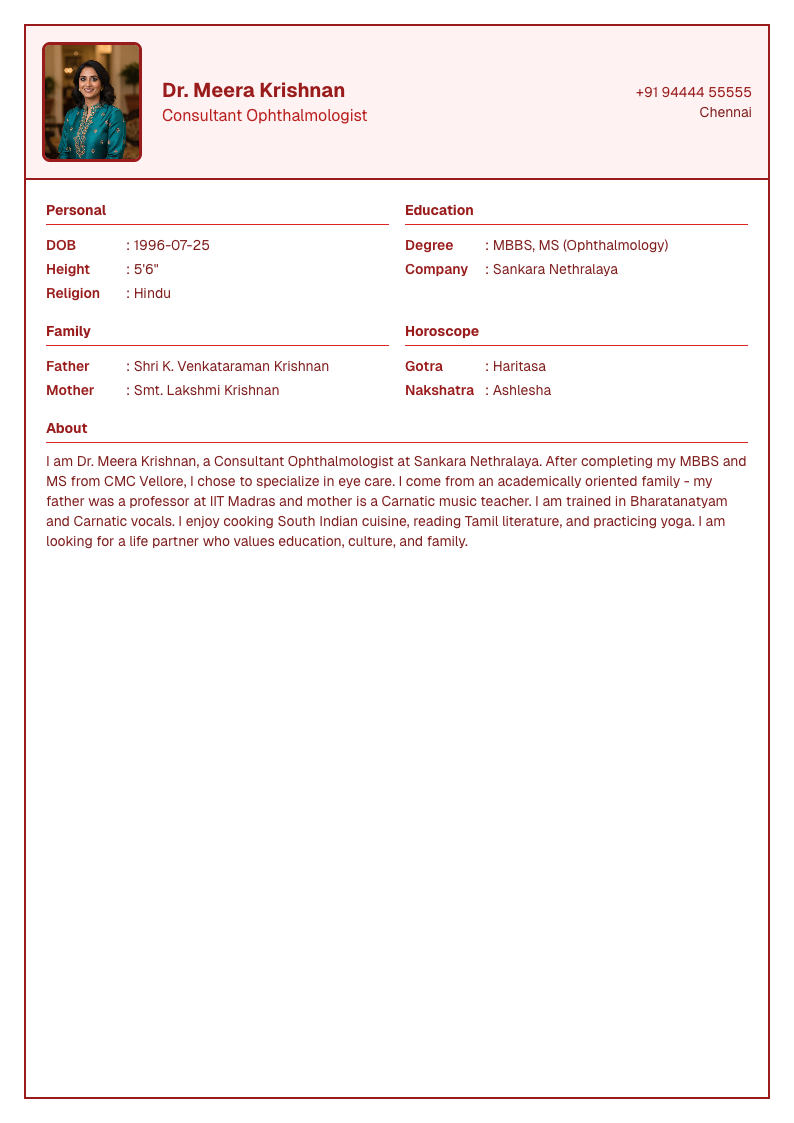Academic Maroon - Marriage Biodata Template Design