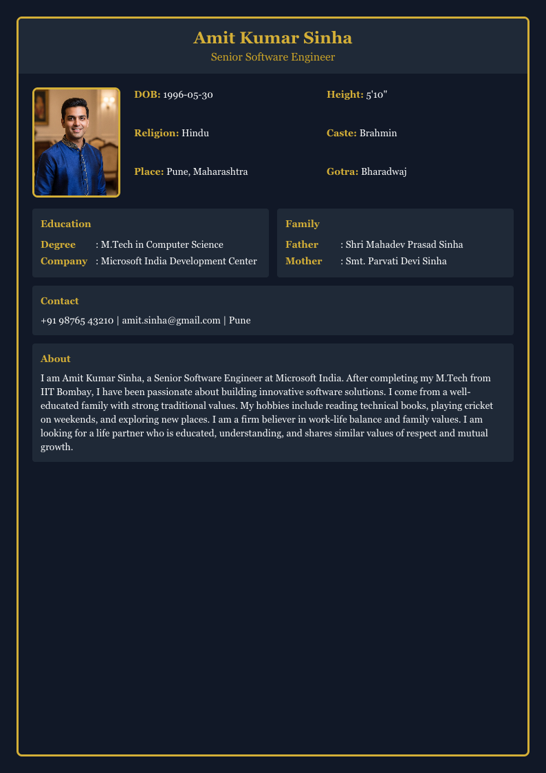 Midnight Black - Marriage Biodata Template Design