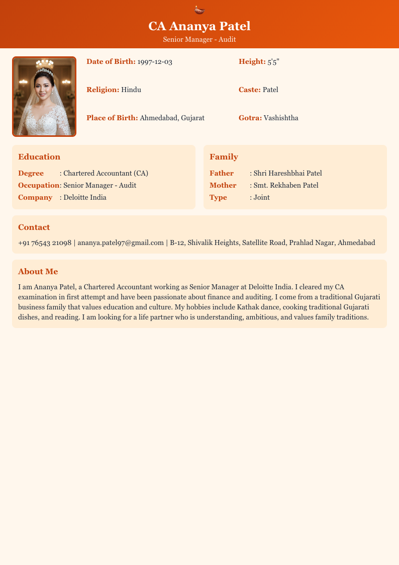 Diya Glow - Marriage Biodata Template Design