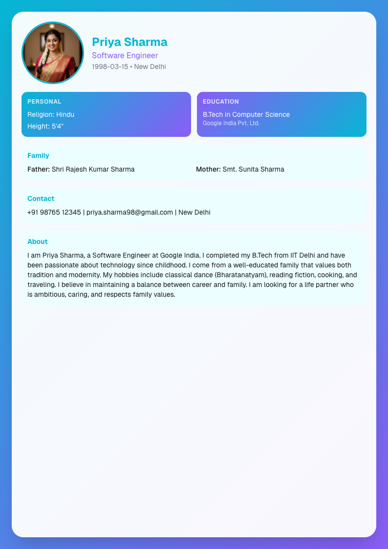 Neon Glow - Marriage Biodata Template Design